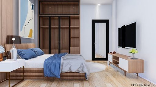 Phòng ngủ sử dụng nội thất gỗ