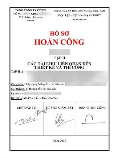 hồ sơ hoàn công