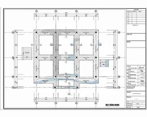 Bản vẽ của biện pháp trong thi công móng bè