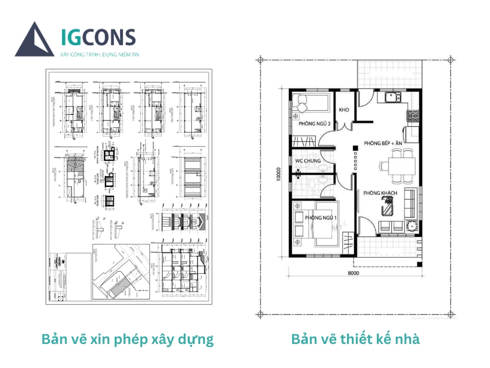 Phân biệt bản vẽ xin phép xây dựng và bản vẽ thiết kế nhà