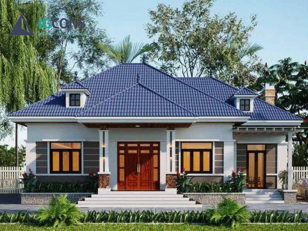 Mẫu nhà cấp 4 mái thái 8x12m ở nông thôn số 2