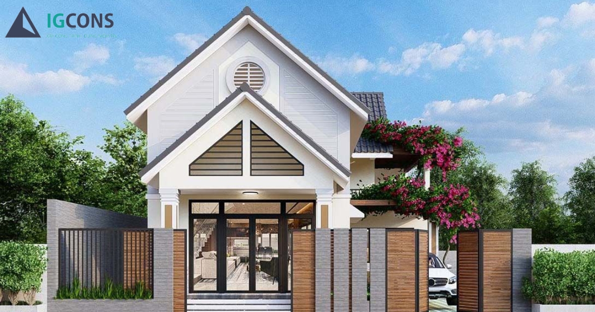 nhà cấp 4 mái thái gác lửng 400 triệu