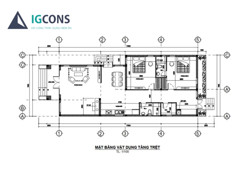 Bản vẽ nhà cấp 4 mái Nhật