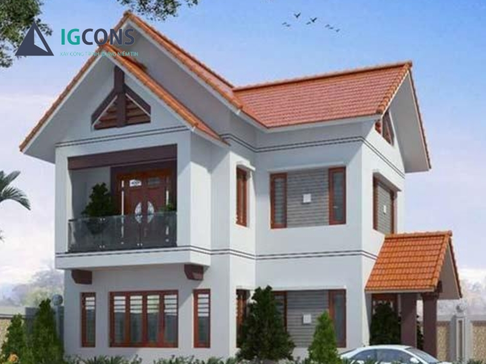 Mẫu nhà 2 tầng đẹp ở nông thôn giá rẻ số 3