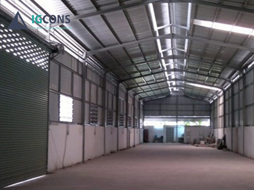 Nhà xưởng 300m2 mẫu số 1