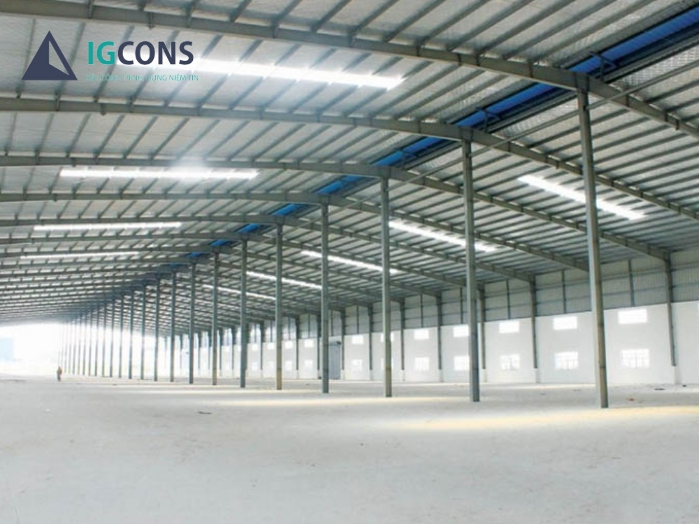 Nhà kho diện tích lớn 500m2 mẫu số 2