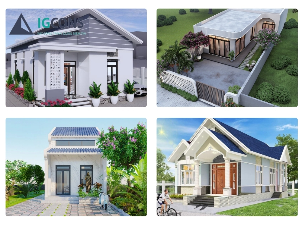 Mẫu nhà cấp 4 đẹp 5x20 2 phòng ngủ