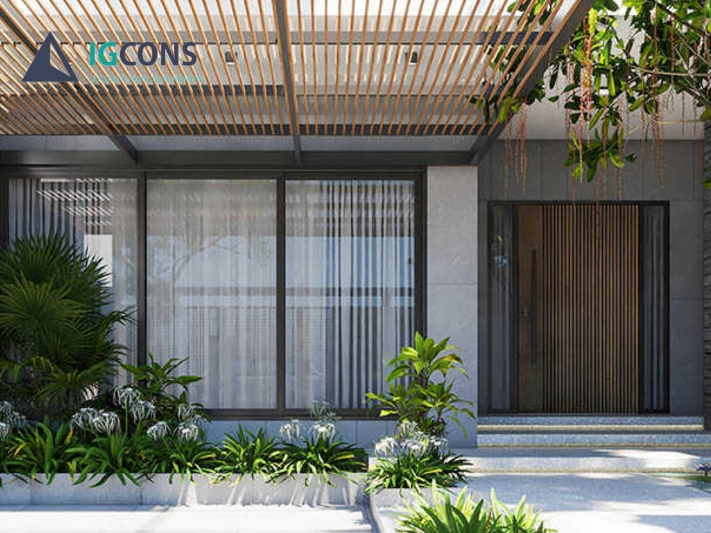 Thiết kế nhà vườn cấp 4 theo phong cách Tropical mẫu số 2