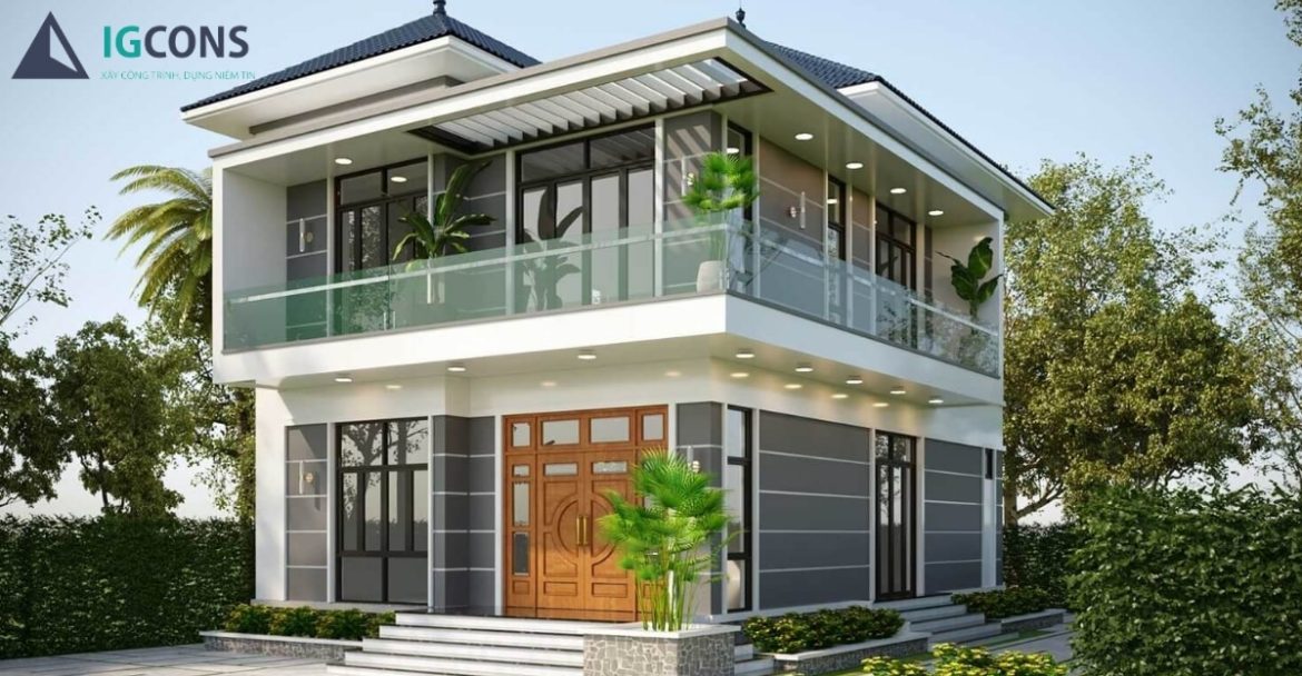 xây nhà 2 tầng 100m2 hết bao nhiêu tiền