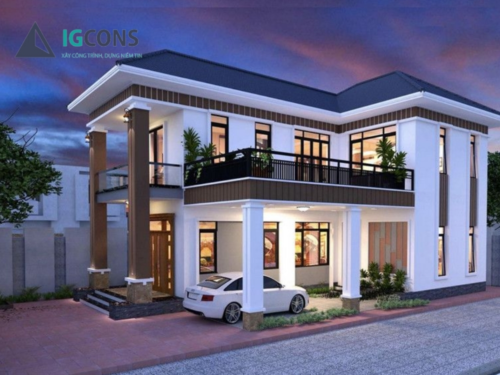 Điểm ấn tượng riêng của mẫu nhà ống 2 tầng 4x15m có 3 phòng ngủ