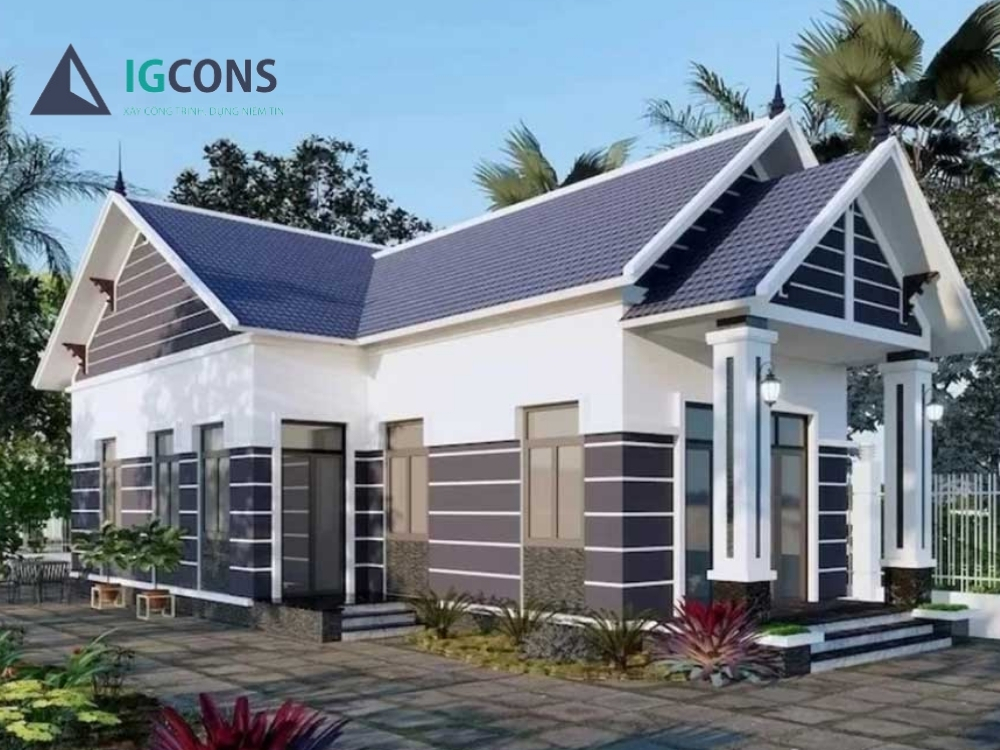 Đặc điểm mẫu nhà 1 tầng 4 phòng ngủ diện tích 150m2