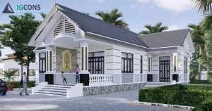 nhà 1 tầng 4 phòng ngủ 150m2