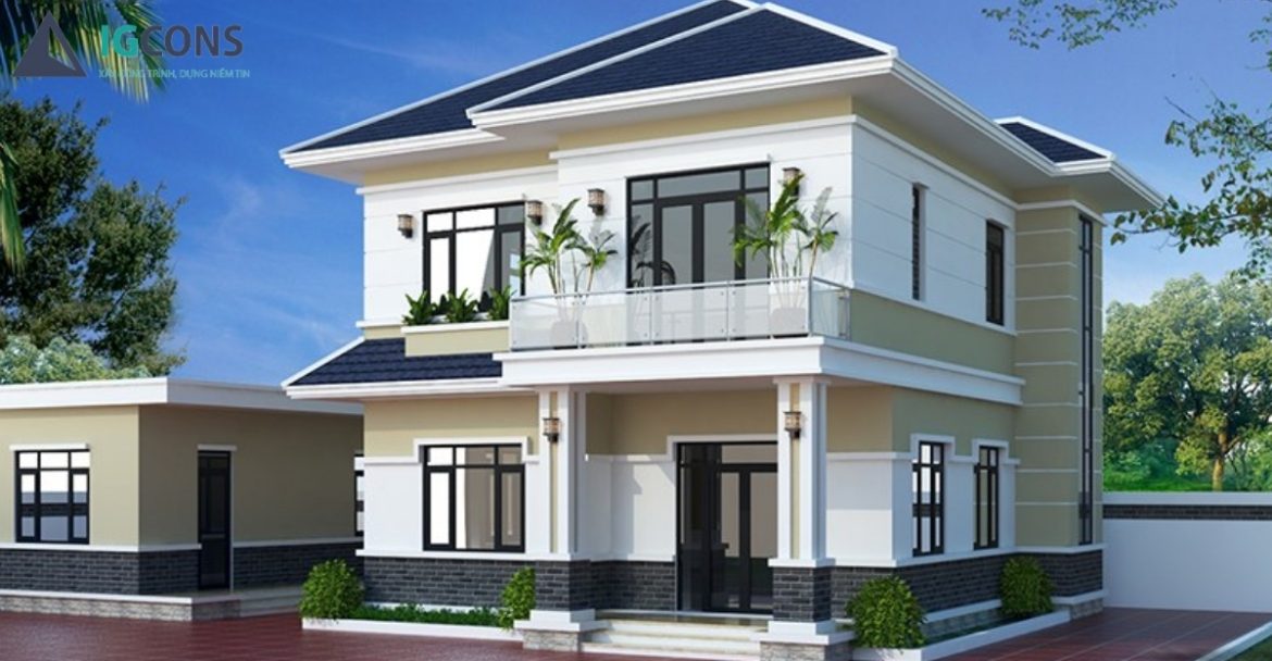 nhà 2 tầng 5 phòng ngủ 100m2