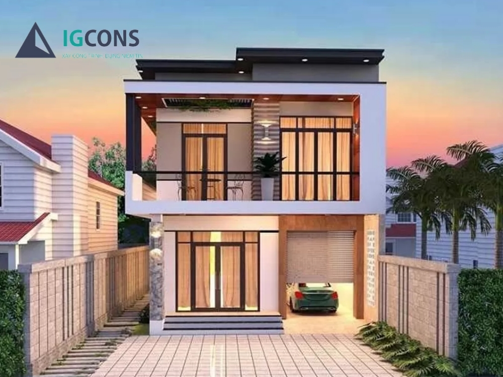 Nhà 2 tầng giá 800 triệu diện tích 100m2 mẫu số 3