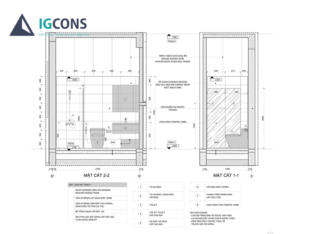 File CAD nhà vệ sinh đơn giản