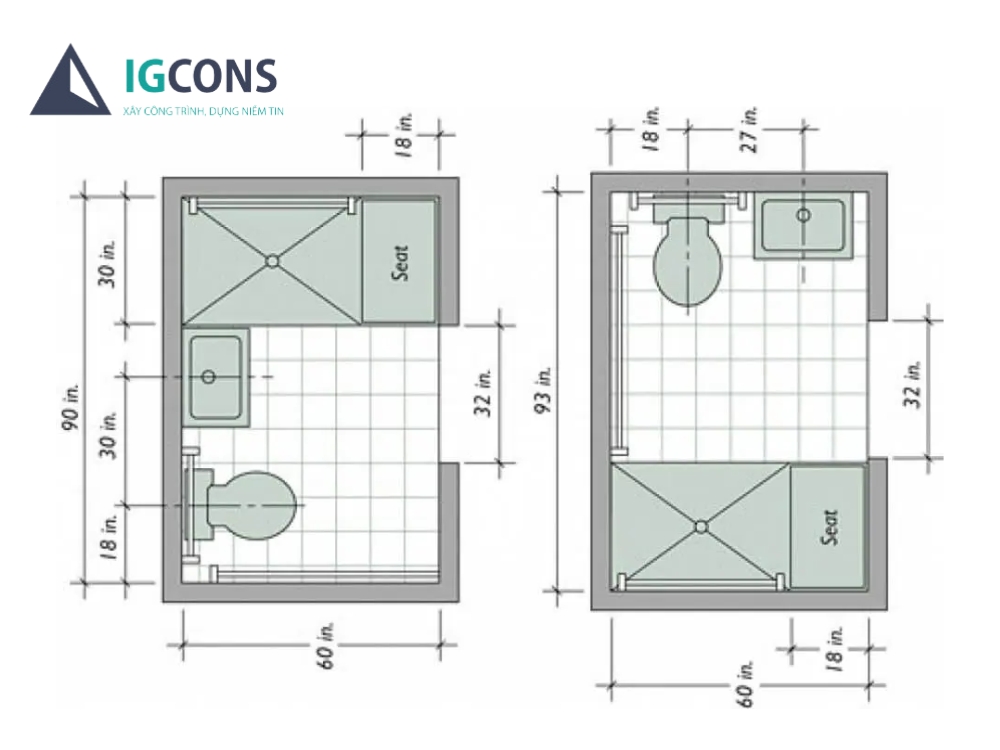 Bản vẽ nhà vệ sinh nhỏ